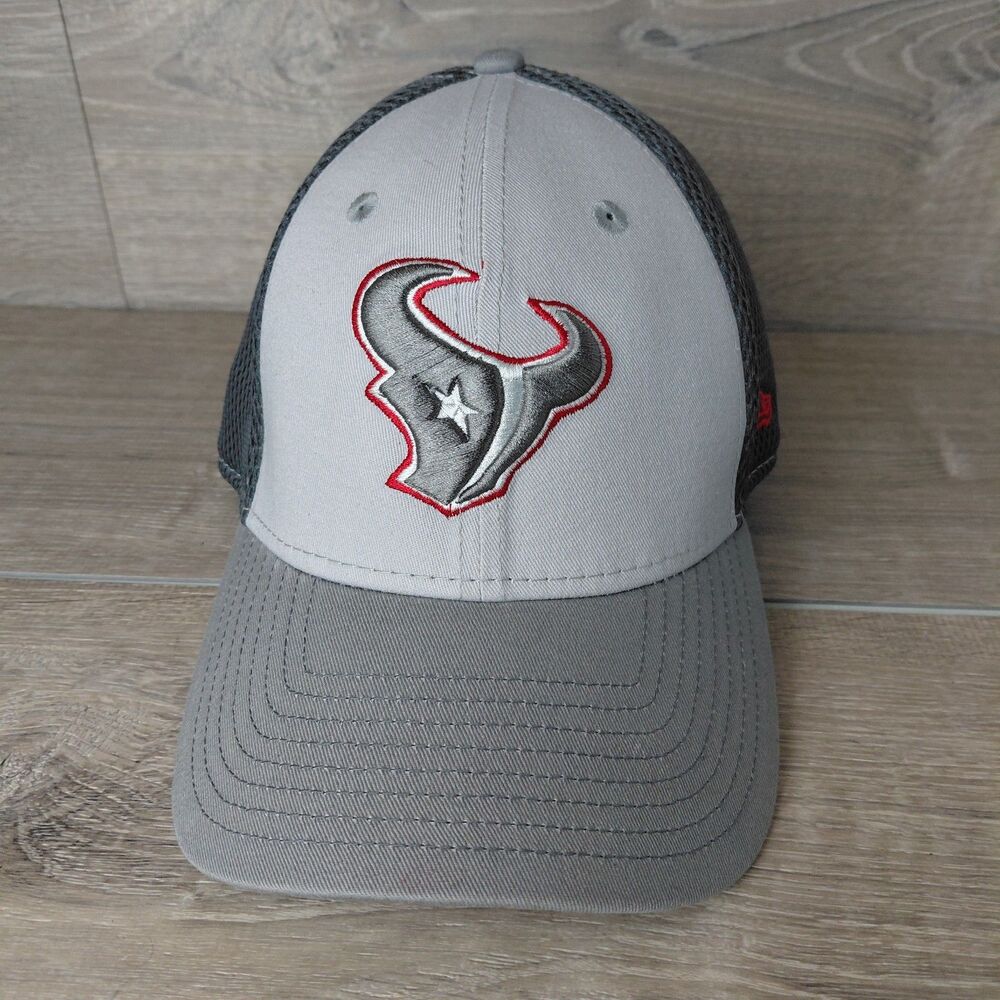 Houston Texans New Era 39Thirty Hat Gray Flexfit L/XL Fitted Logo Baseball Cap